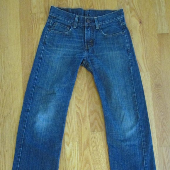 Levi's Other - LEVI'S 569 BOY'S SIZE 10 R (28 X 25) JEANS DARK BLUE SLUB DENIM LOOSE GIRL'S RED